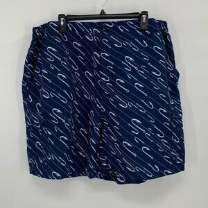 Reel Legends Cargo Fishing Shorts Mens XXL Blue White Pockets Hook Outdoors